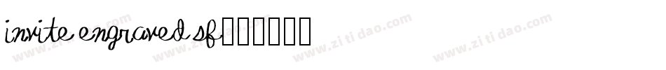 Invite Engraved SF字体转换